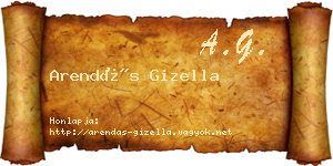 Arendás Gizella névjegykártya