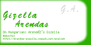 gizella arendas business card